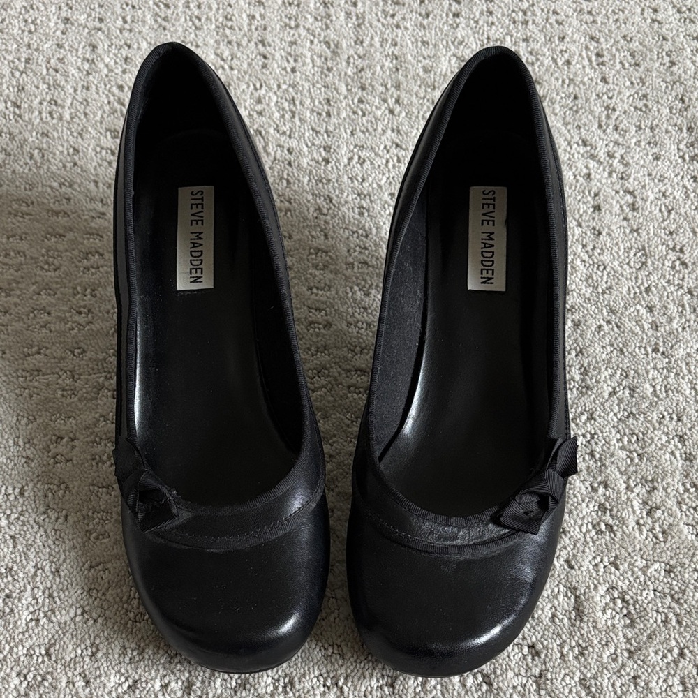Steve Madden Black Heeled Shoes Women’s Size 8